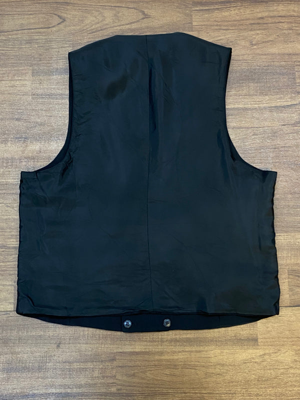 Herrenweste für Smoking Vintage schwarz dezenter Streifen Gr.52 Smoking