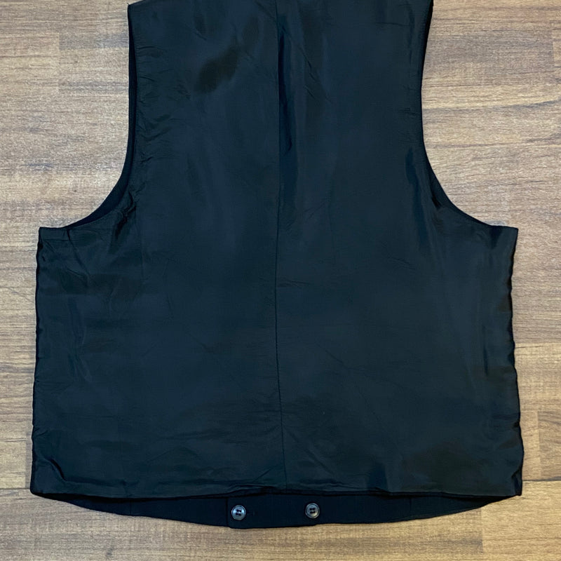 Herrenweste für Smoking Vintage schwarz dezenter Streifen Gr.52 Smoking