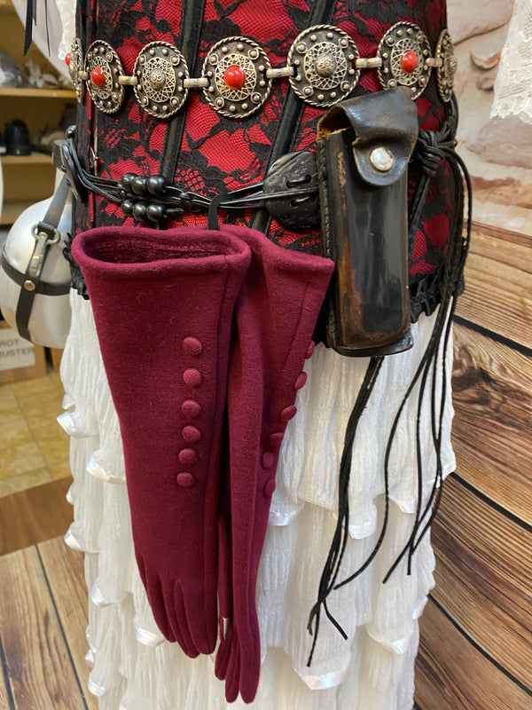 Steampunk Damen Outfit Rot Schwarz mit Corsage weißem Volantrock Zylinder Goggles und zahlreichen Accessoires Größe 42, Ansicht 3