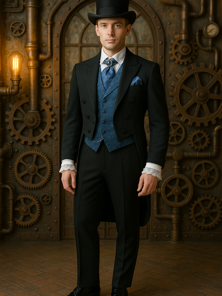 Steampunk Jacket, Frock Coat, Steampunk Mens Wedding Suit, Goth Wedding, Gothic Coat, Cosplay Jacket, Victorian,