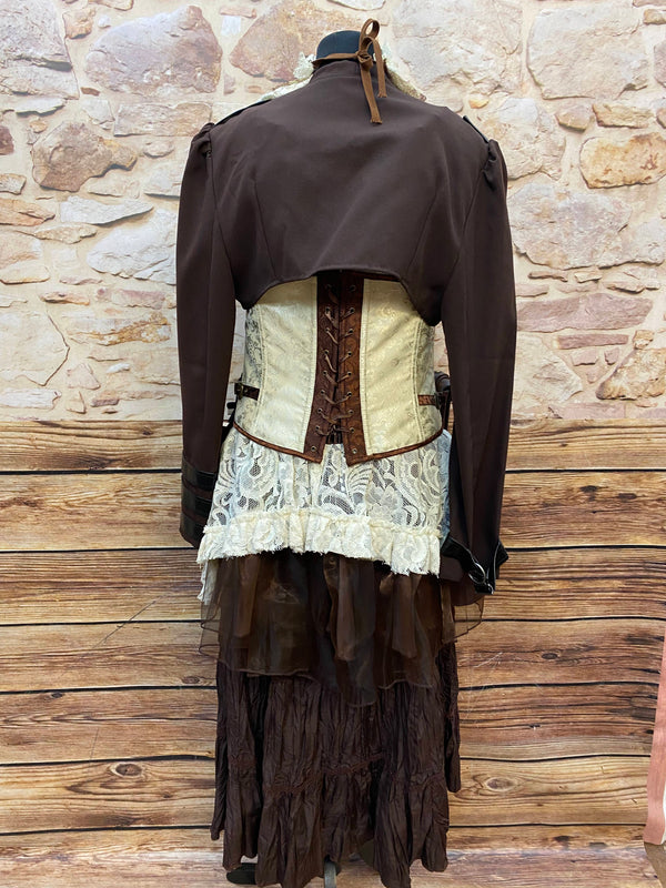 Steampunk Damen Unikat Gr. 42 – 8-teiliges Komplett-Outfit