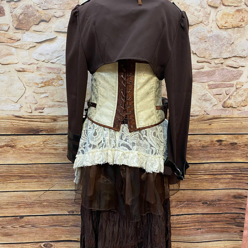 Steampunk Damen Unikat Gr. 42 – 8-teiliges Komplett-Outfit