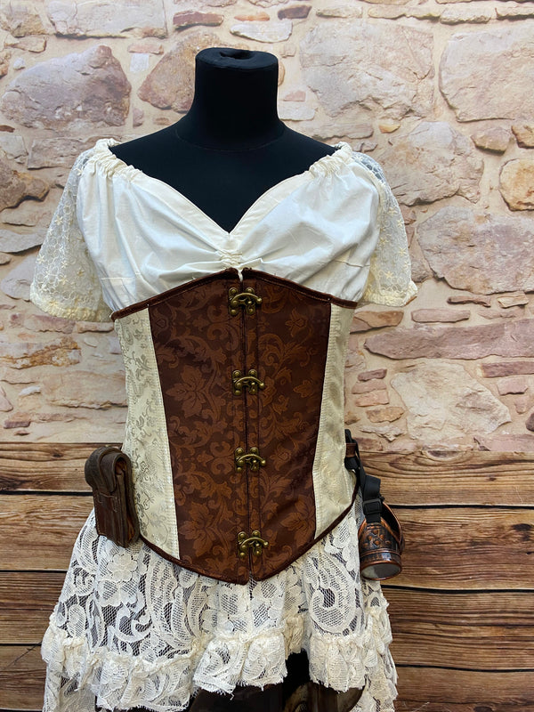 Steampunk Damen Unikat Gr. 42 – 8-teiliges Komplett-Outfit