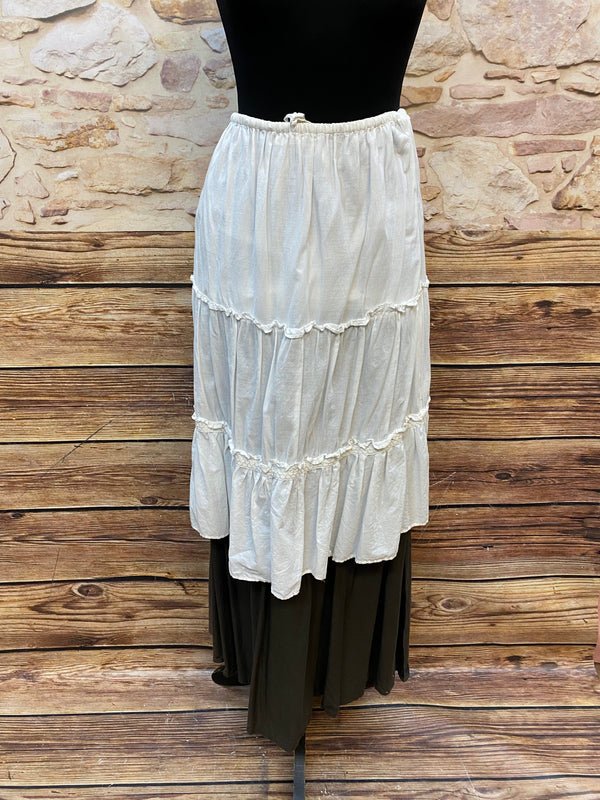 Steampunk Damen Outfit Unikat Gr. 38/40 – Corsage & Lagenröck