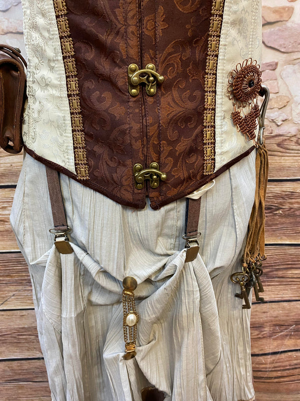 Steampunk Damen Outfit Gr. 38/40 – aufwendig zusammengestelltes Unikat