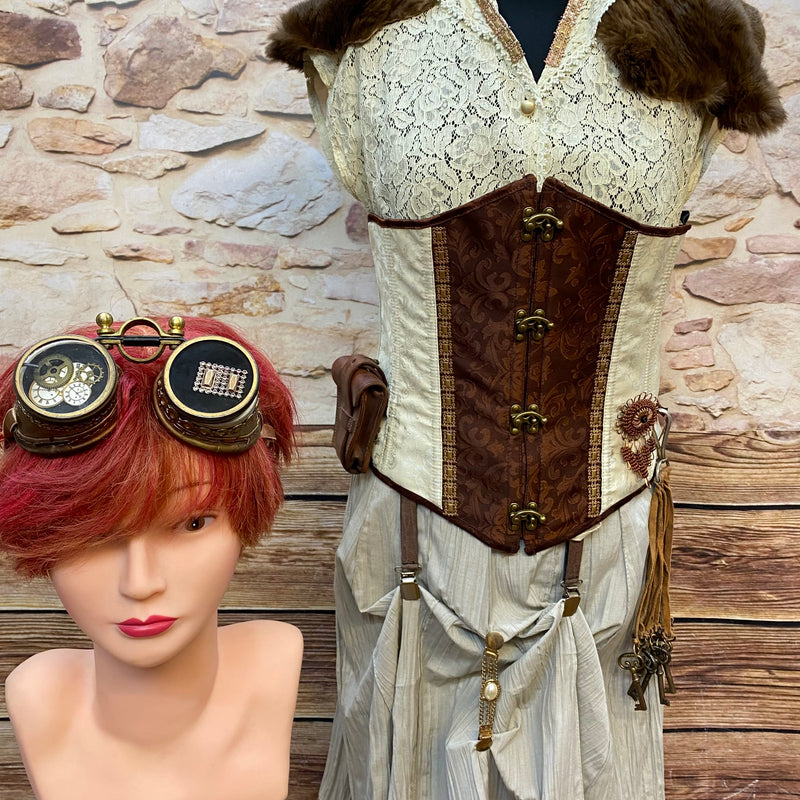 Steampunk Damen Outfit Gr. 38/40 – aufwendig zusammengestelltes Unikat