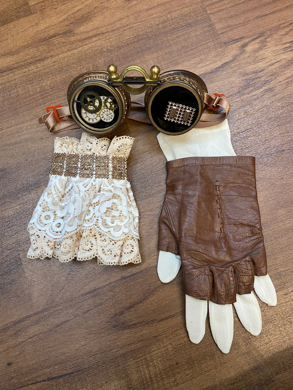Steampunk Damen Outfit Gr. 38/40 – aufwendig zusammengestelltes Unikat