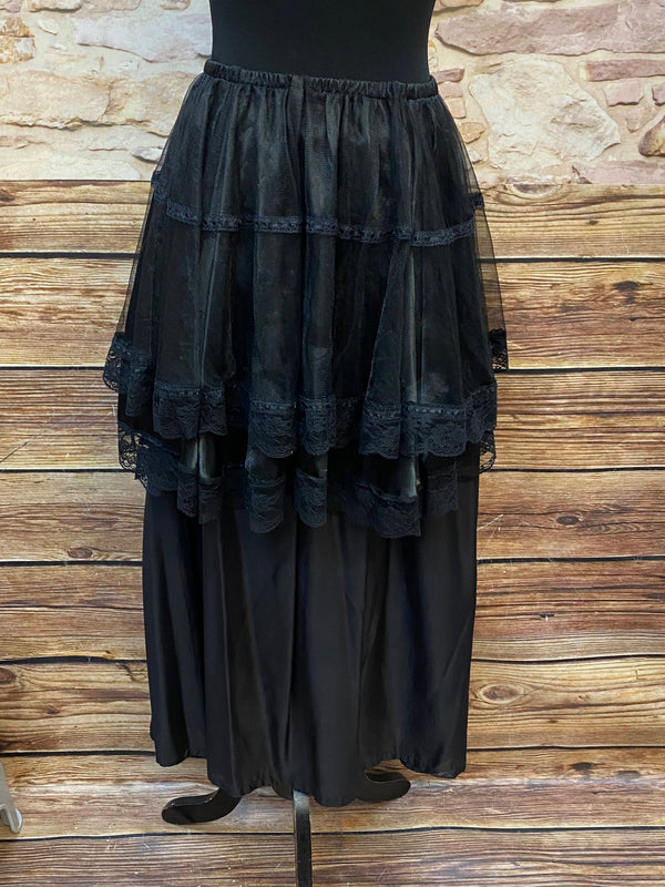 Steampunk Damen Outfit Gr. 36 – Blau-Schwarz mit Corsage, Goggles & Accessoires