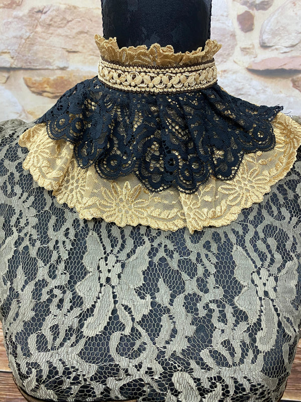 Steampunk-Damenkostüm „Oliv & Gold“ – Gr. 38