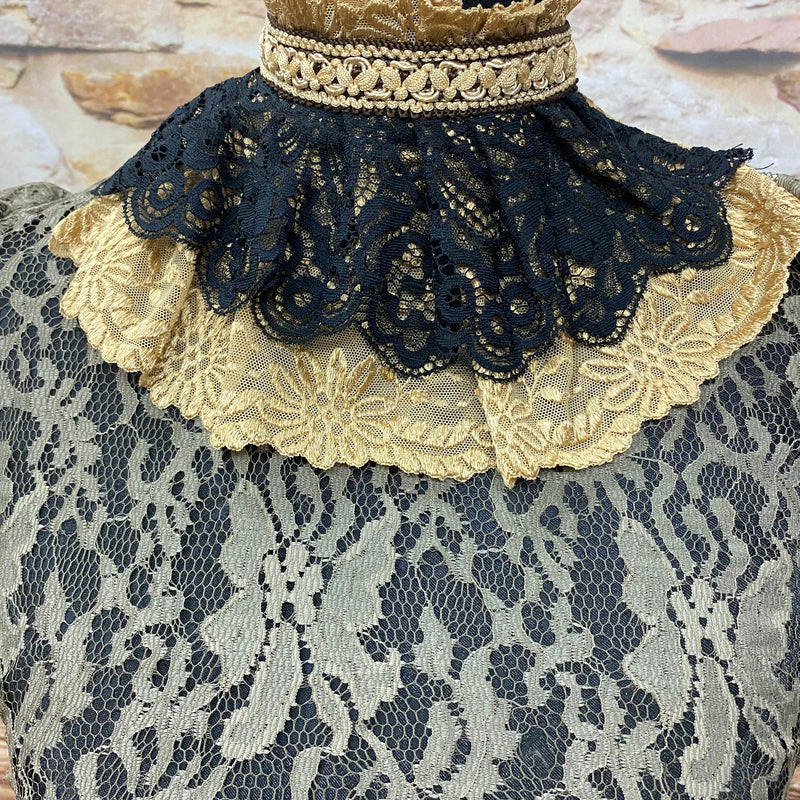 Steampunk-Damenkostüm „Oliv & Gold“ – Gr. 38