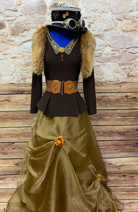 Steampunk Damen Mode hochwertiges Komplett Kostüm Gr.34, Unikat