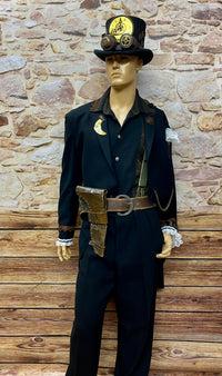 Tenue steampunk de haute qualité homme taille 58, veste coupe vintage et pantalon ancien