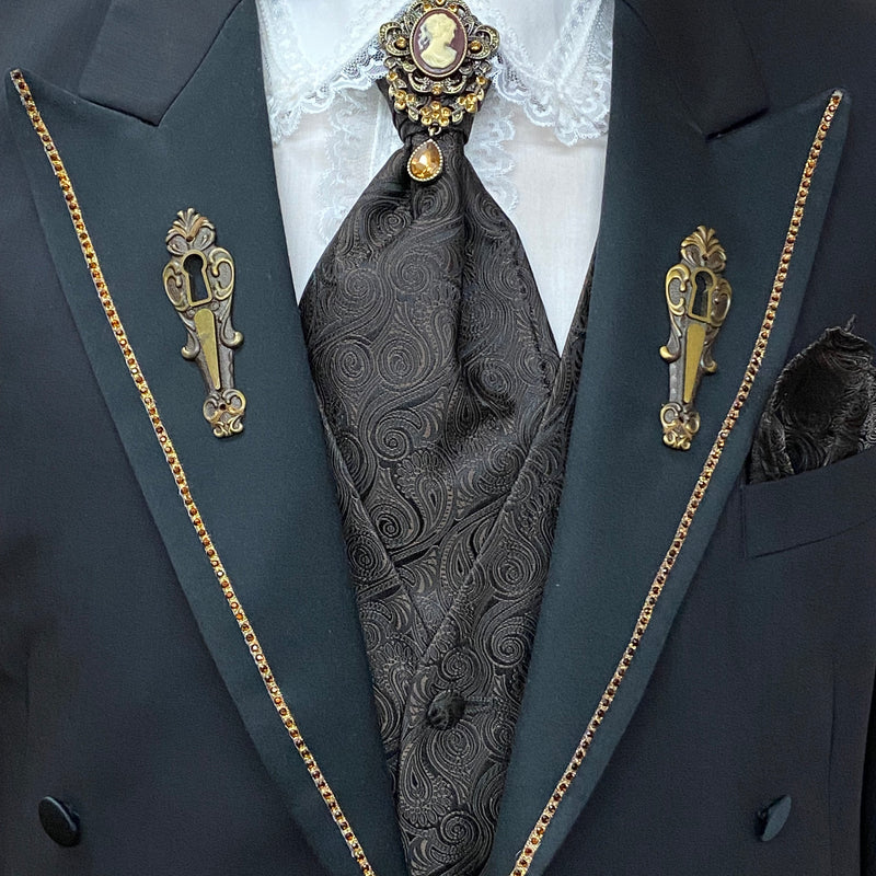 Steampunk Hochzeitsanzug mit Frack und Stresemann-Hose Gr.56 Unikat