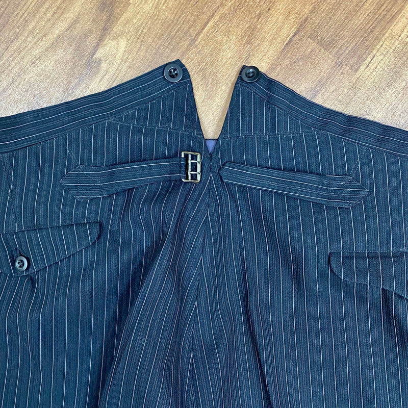 gestreifte Stresemann Hose mit Spitzbund, Vintage