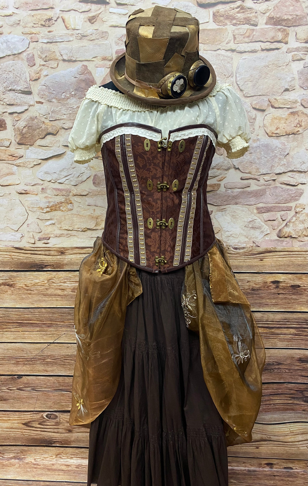 Steampunk Kostüm Damen 7-teilig, hochwertig Gr.46