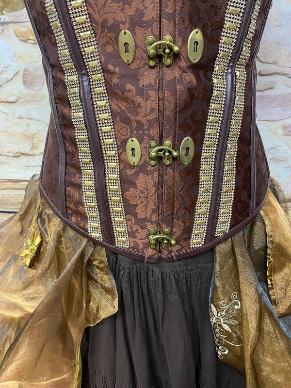 Steampunk Kostüm Damen 7-teilig, hochwertig Gr.46 Unikat
