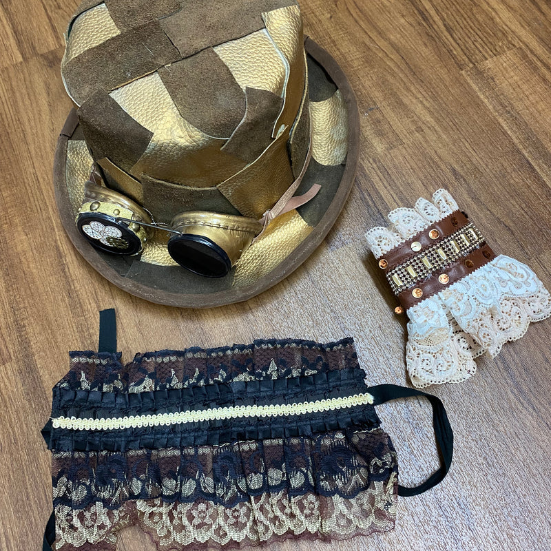 Steampunk Kostüm Damen 7-teilig, hochwertig Gr.46 Unikat