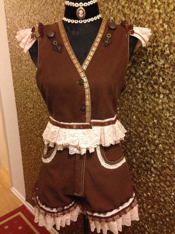 Steampunk Damen-Kostüm Gr.36, Unikat, Hochwertig