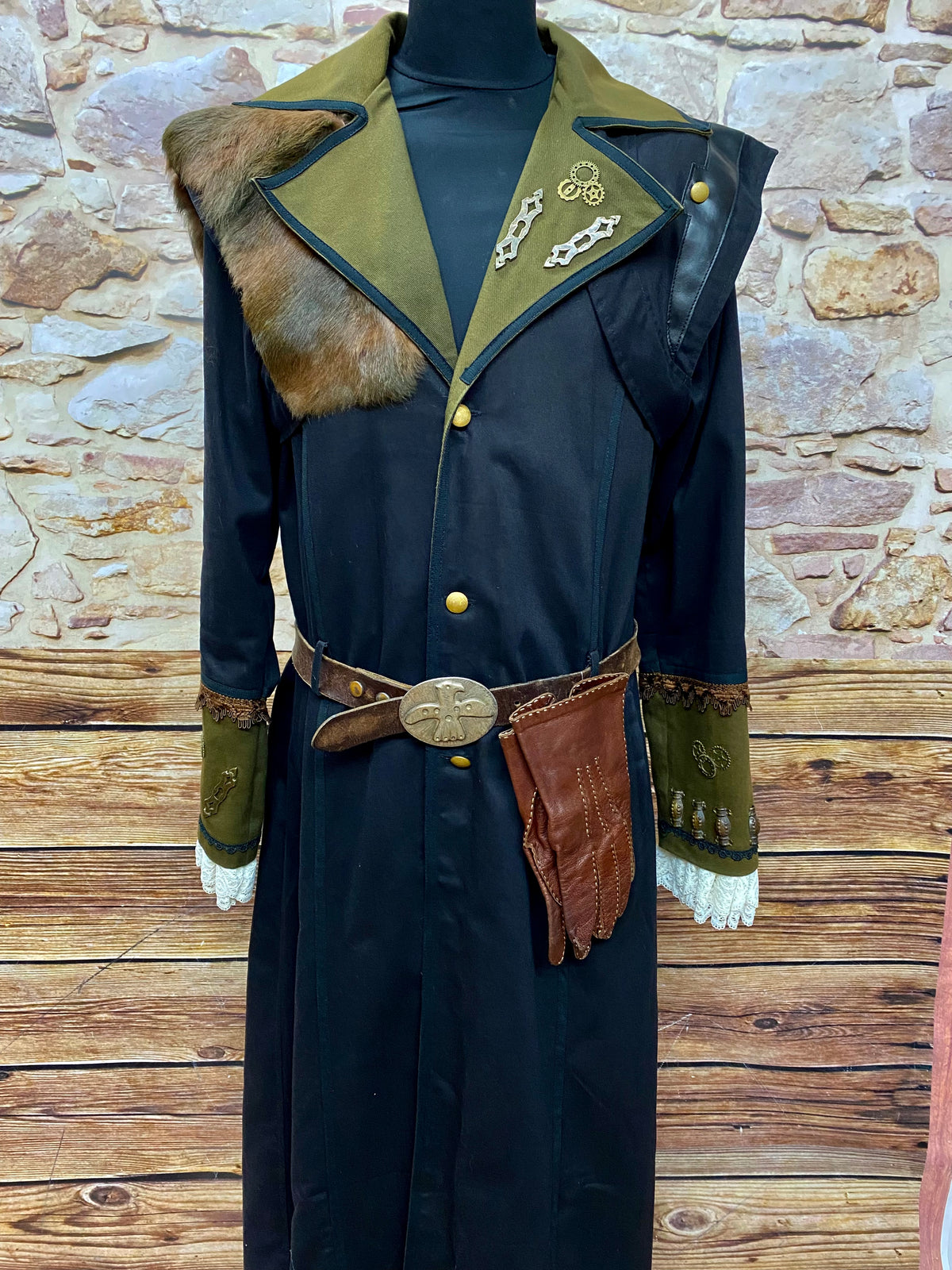 Manteau steampunk de haute qualité pour homme, taille unique L 