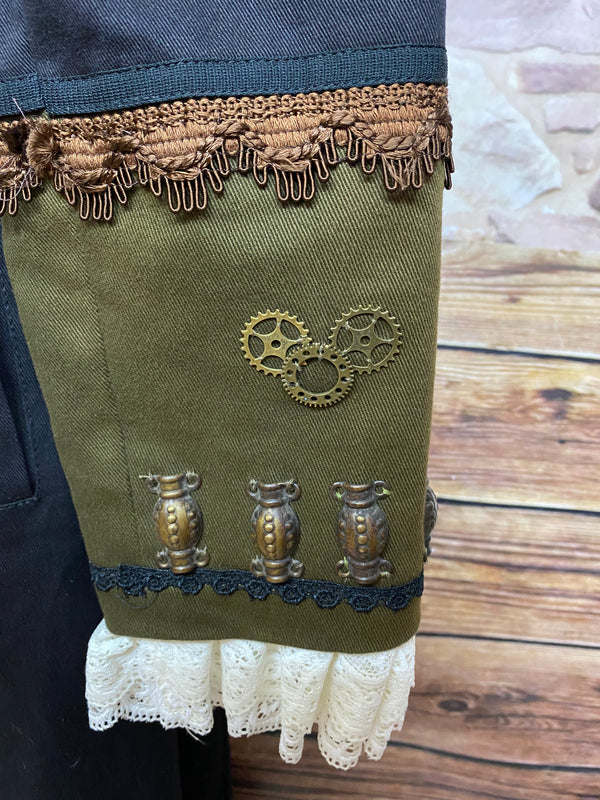Hochwertiger Steampunk Mantel für Herren Unikat Gr.L
