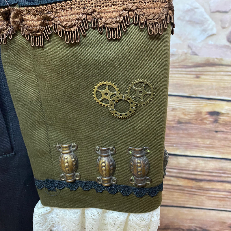 Hochwertiger Steampunk Mantel für Herren Unikat Gr.L