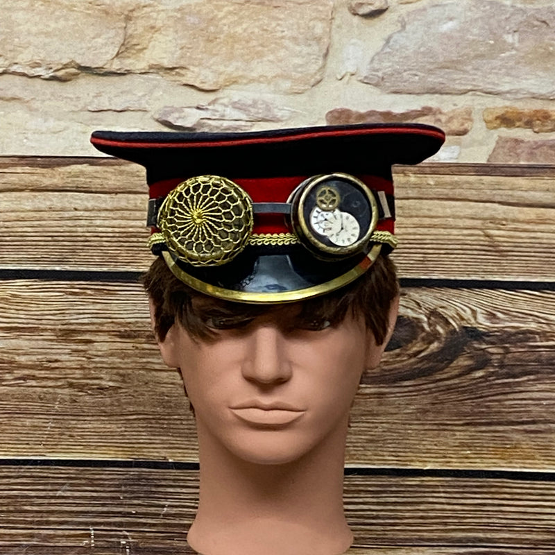 Hochwertige Steampunk Uniformmütze Marine Uniform Gr.56 Unikat, Vintage