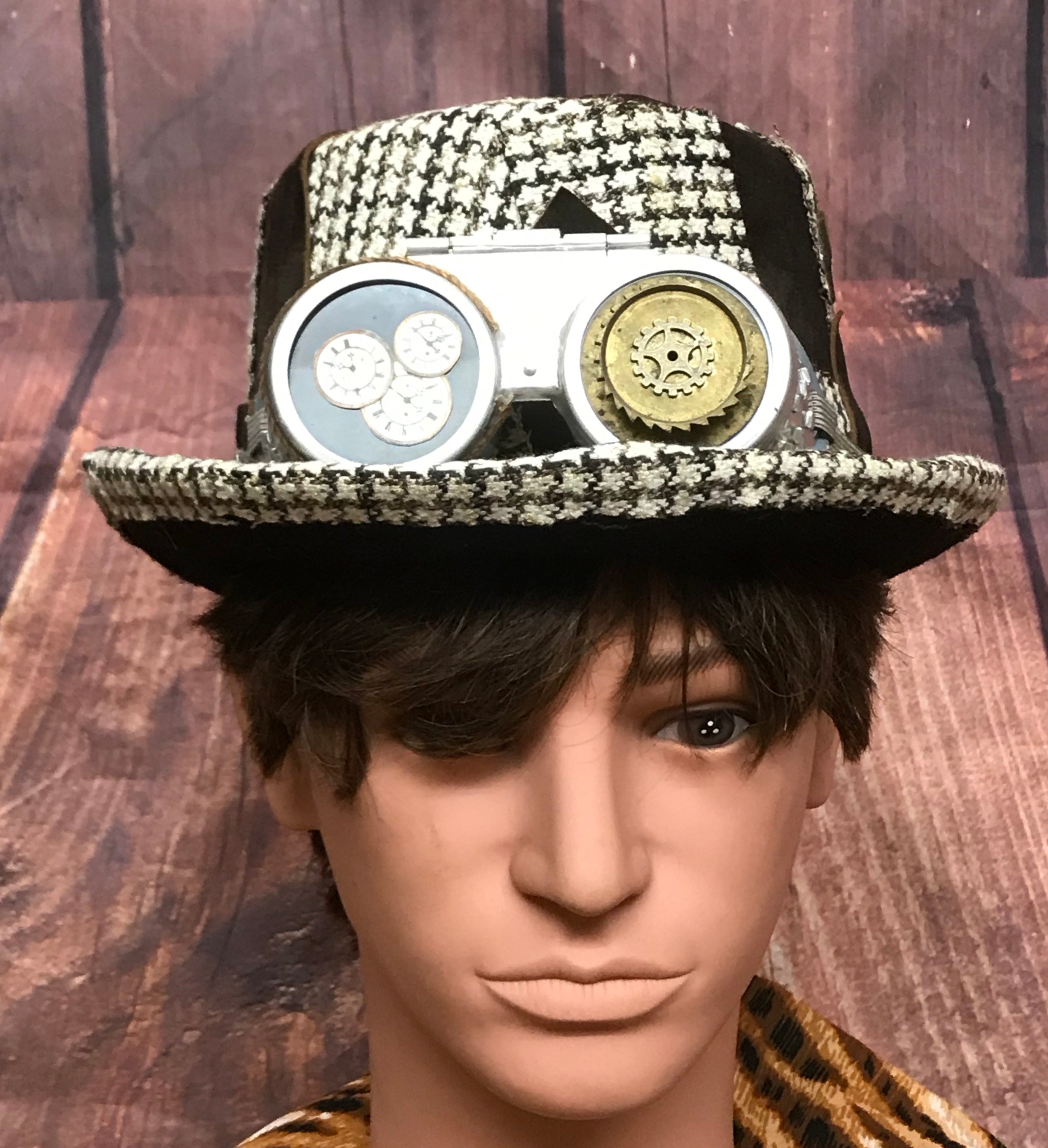 Steampunk Zyliner Kopfbedeckung Handmade Gr.57 Unikat