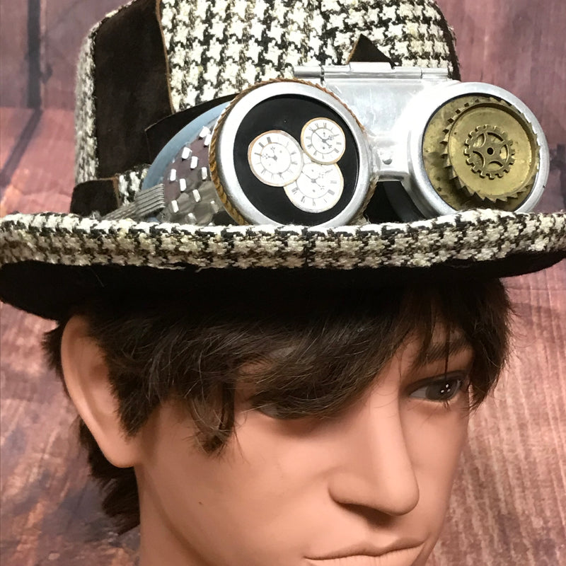 Steampunk Zyliner Kopfbedeckung Handmade Gr.57 Unikat