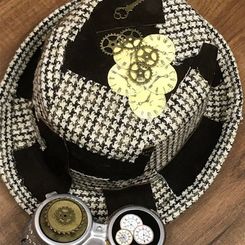 Steampunk Zyliner Kopfbedeckung Handmade Gr.57 Unikat