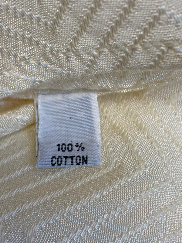 Vintage Stehkragen-Hemd in Creme, Gr. 43, Ansicht 3
