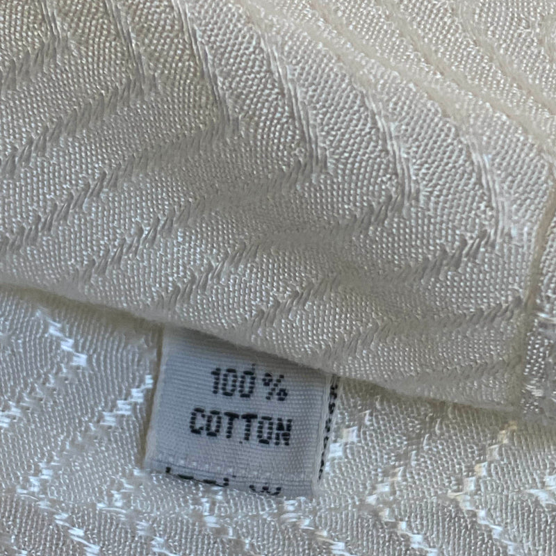 Vintage Stehkragen-Hemd | Cremeweiß | Gr. 45 | 100% Baumwolle