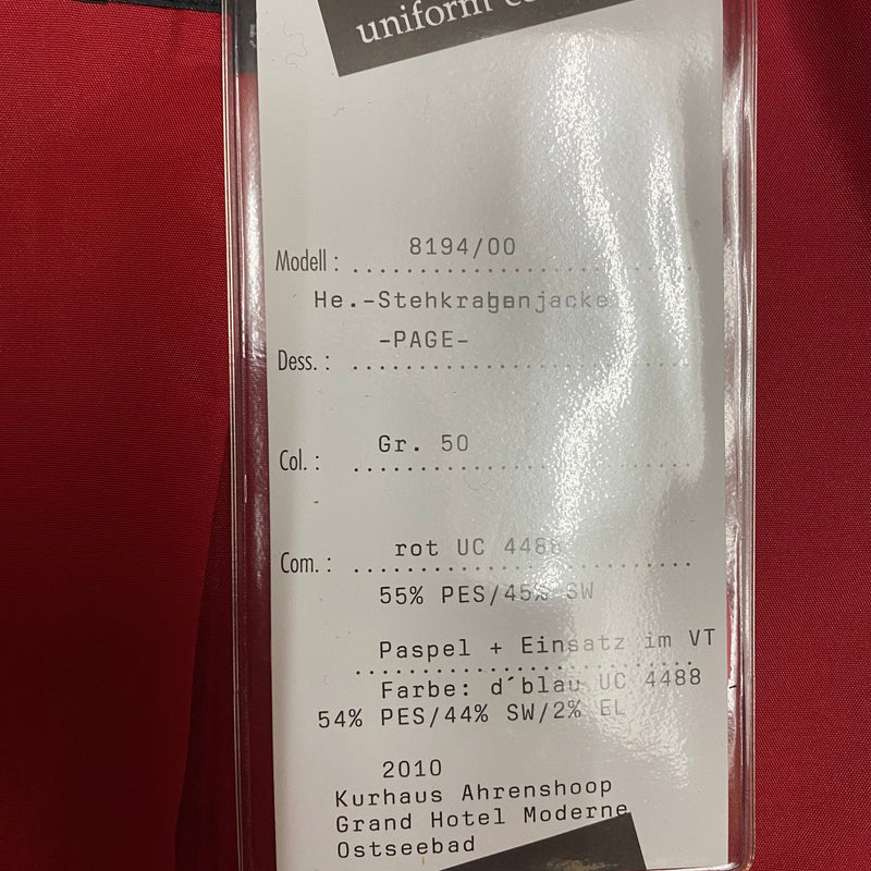 Stehkragenjacke, Page, Uniform, Doorman, Jacke Gr.50