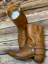 Bottes en cuir vintage en marron taille 42