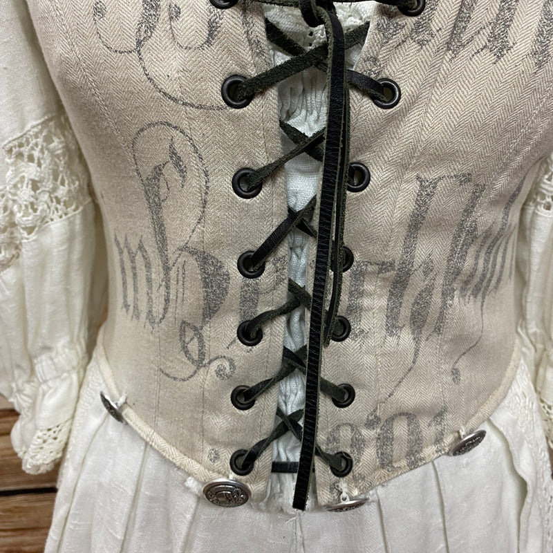 Stockerpoint Landhaus Kleid Trachten beige mit Schürze Gr.38