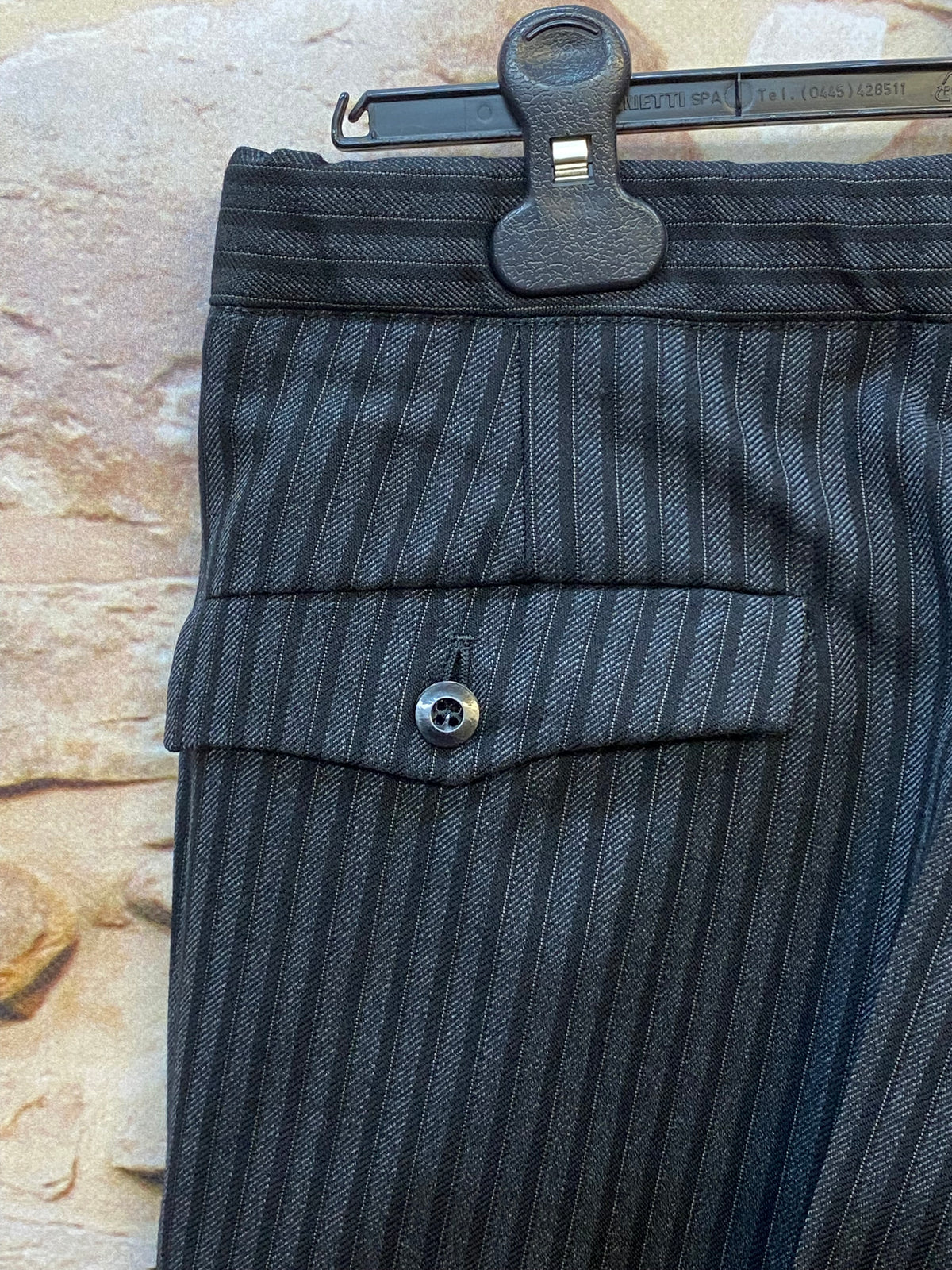 Pantalon Stresemann ceinture faite à la main 85 cm, taille 48 