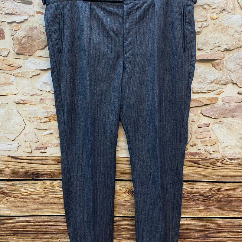 „Vintage Stresemannhose Herren dunkelblau gestreift Größe 62 Vorderansicht“