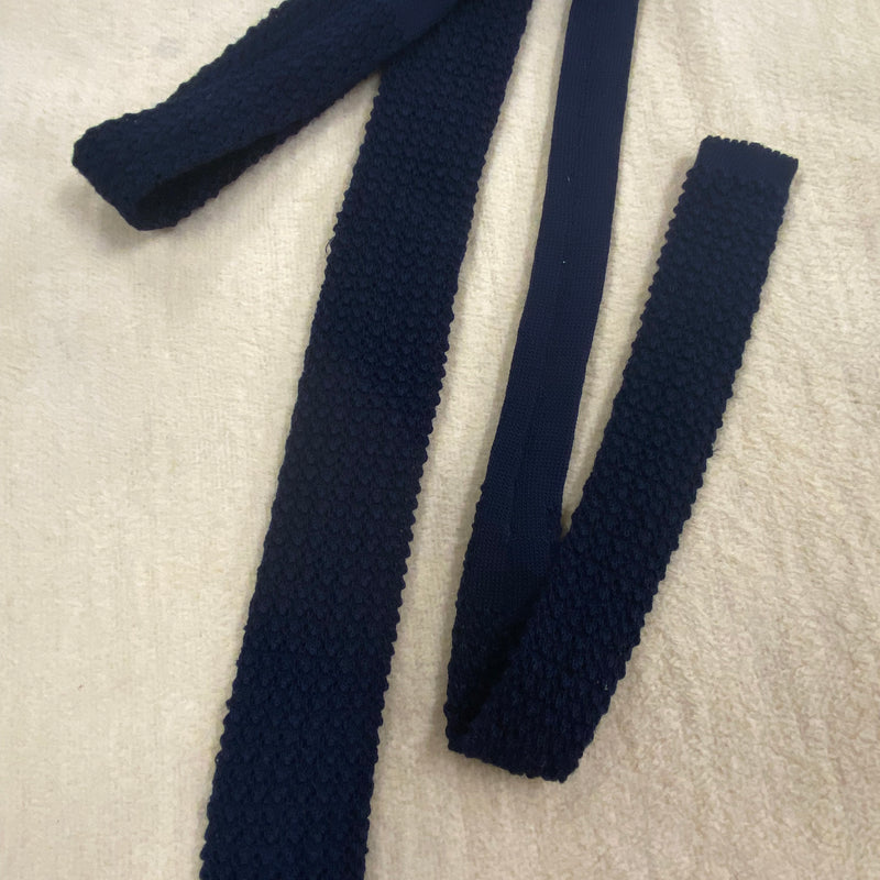 Strick-Krawatte Vintage dunkelblau, Ansicht 4