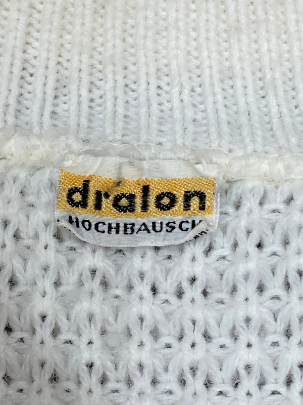 Strickjacke Vintage Damen Jacke Gr.40, cremefarbend