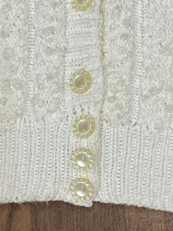 Vintage Strickjacke Gr.36, cremefarbend
