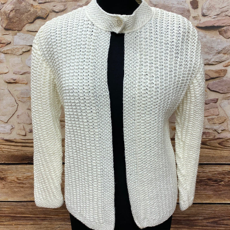 Strickjacke Vintage Damen Gr.38, cremefarbend