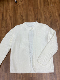 Cardigan femme vintage taille 38, couleur crème 