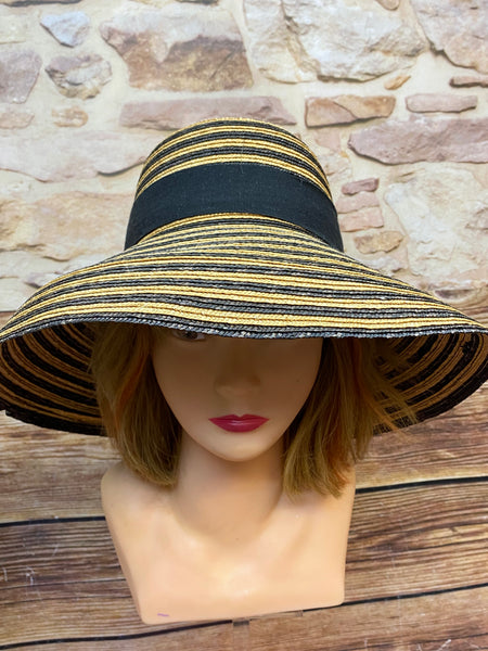 Vintage Strohhut Damenhut Sonnenhut Sommer-Hut Laura Ashley