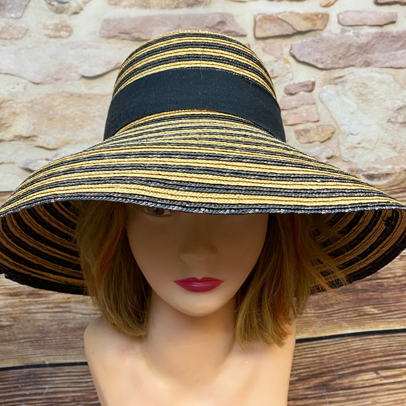 Vintage Strohhut Damenhut Sonnenhut Sommer-Hut Laura Ashley