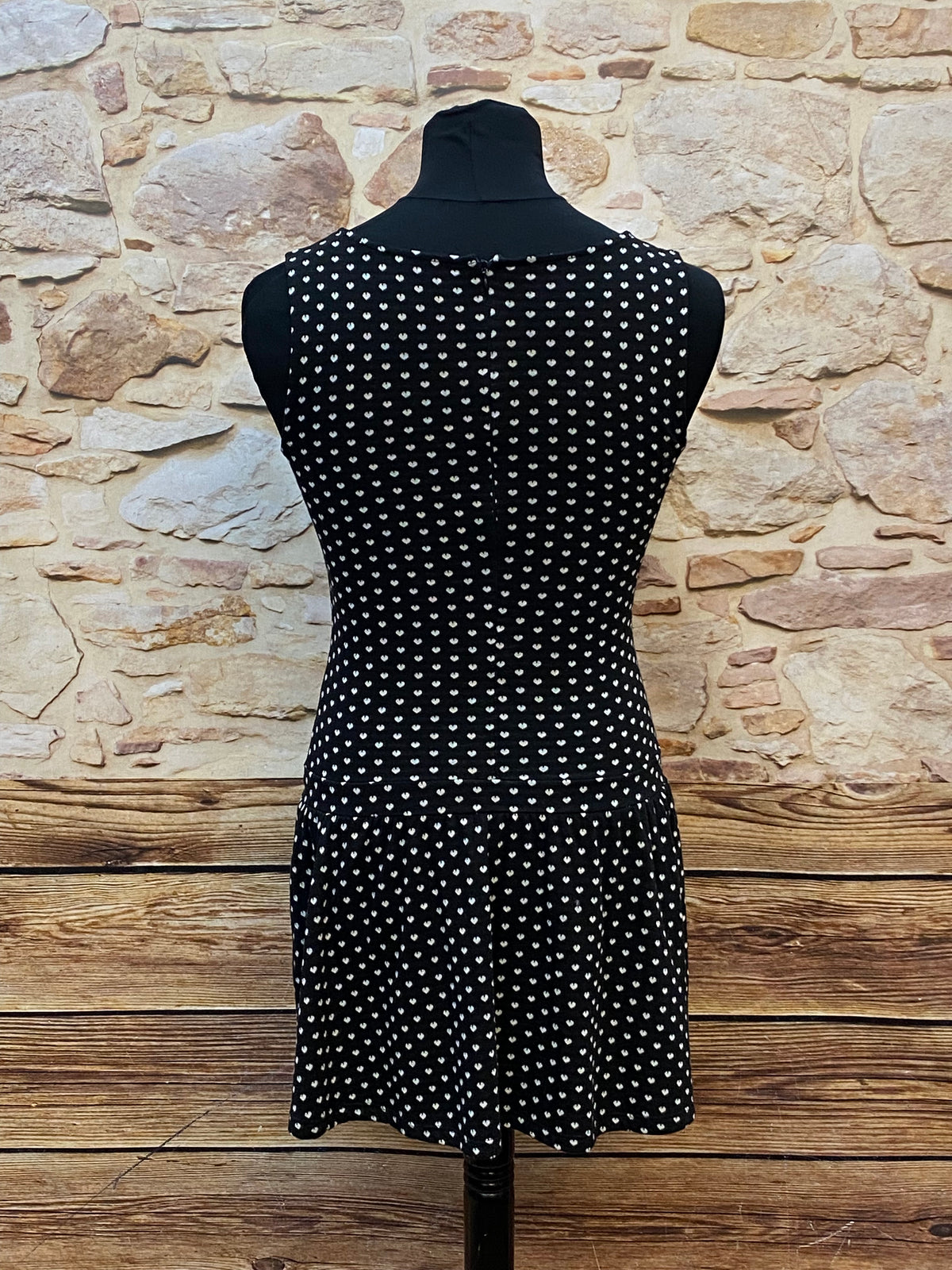 Robe noire à pois style années 40, taille basse vintage taille M 