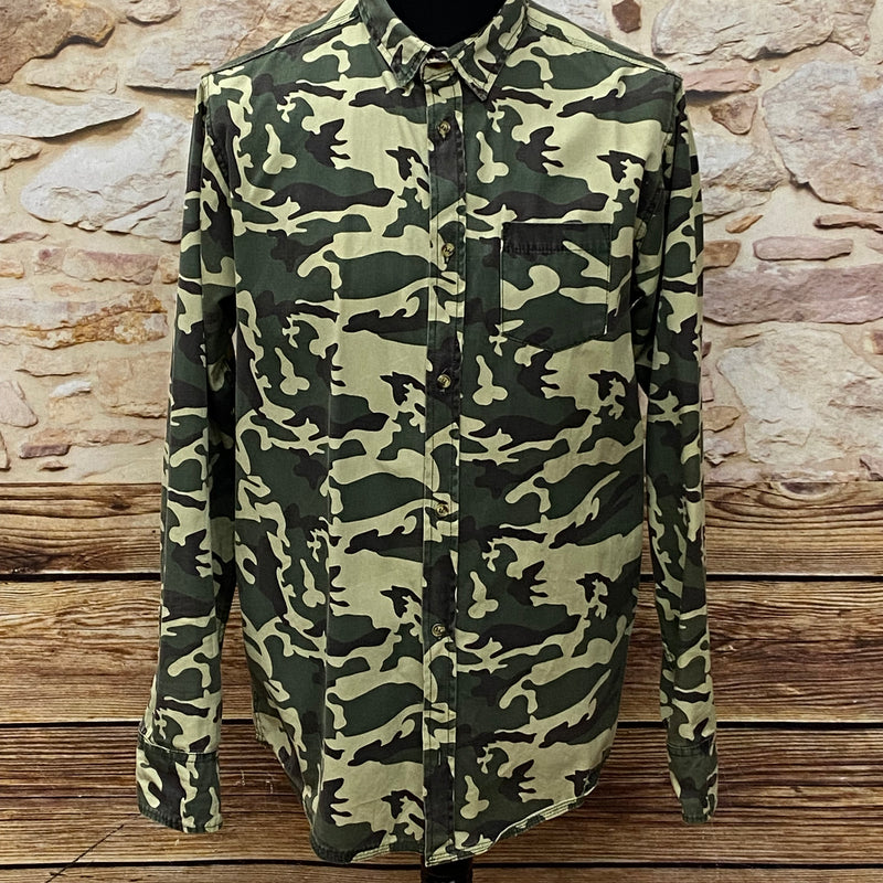 Vintage Tarnjacke Herren Jacke - Tarnhemd Camouflage Gr.XL  Original