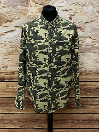 Vintage Tarnjacke Herren Jacke - Tarnhemd Camouflage Gr.XL  Original