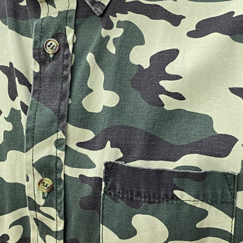 Vintage Tarnjacke Herren Jacke - Tarnhemd Camouflage Gr.XL