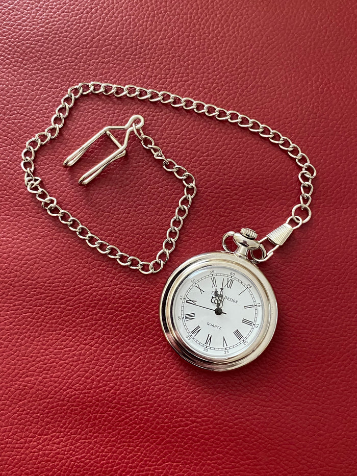 Taschenuhr Vintage Stil silberfarbend