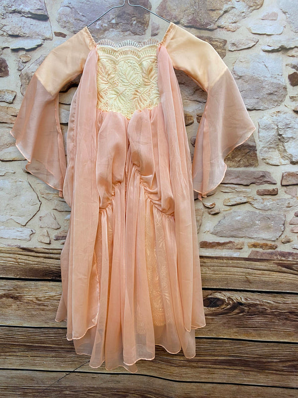 Vintage Taufkleid in Apricot & Creme – ungetragen, Ansicht 2