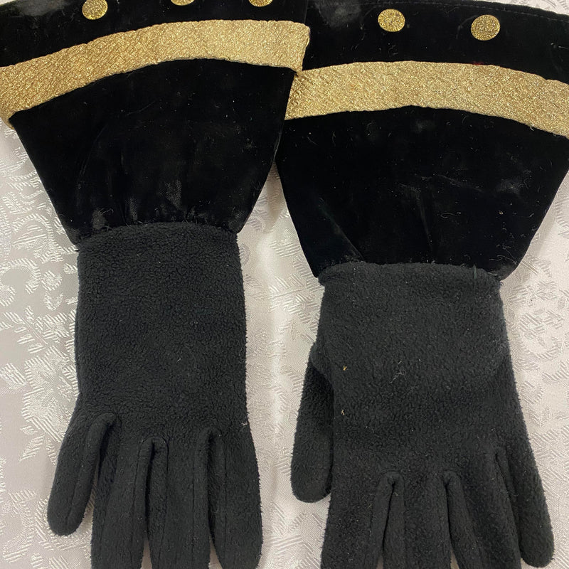 Vintage Bühnenhandschuhe Schwarz – Handmade | Gr. M